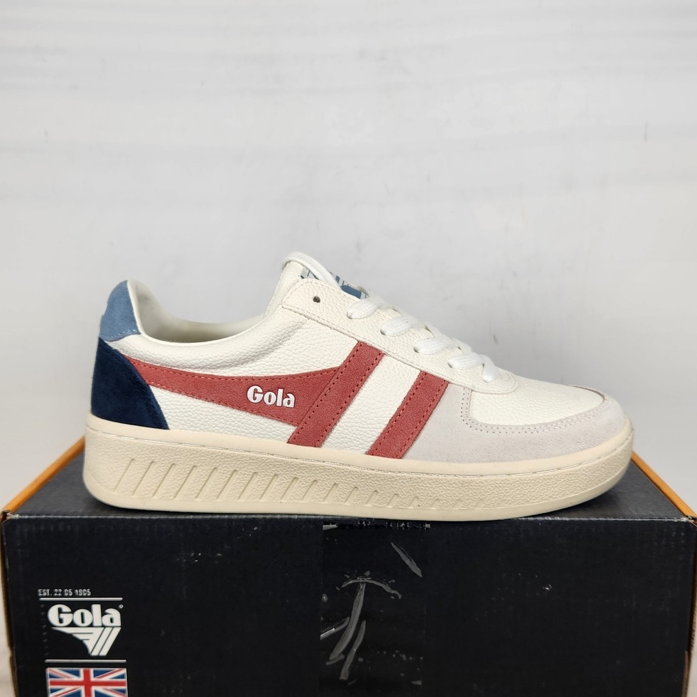 Gola Grandslam Trident Sneakers Women Size 8 White Clay Iceberg Low Top Shoes